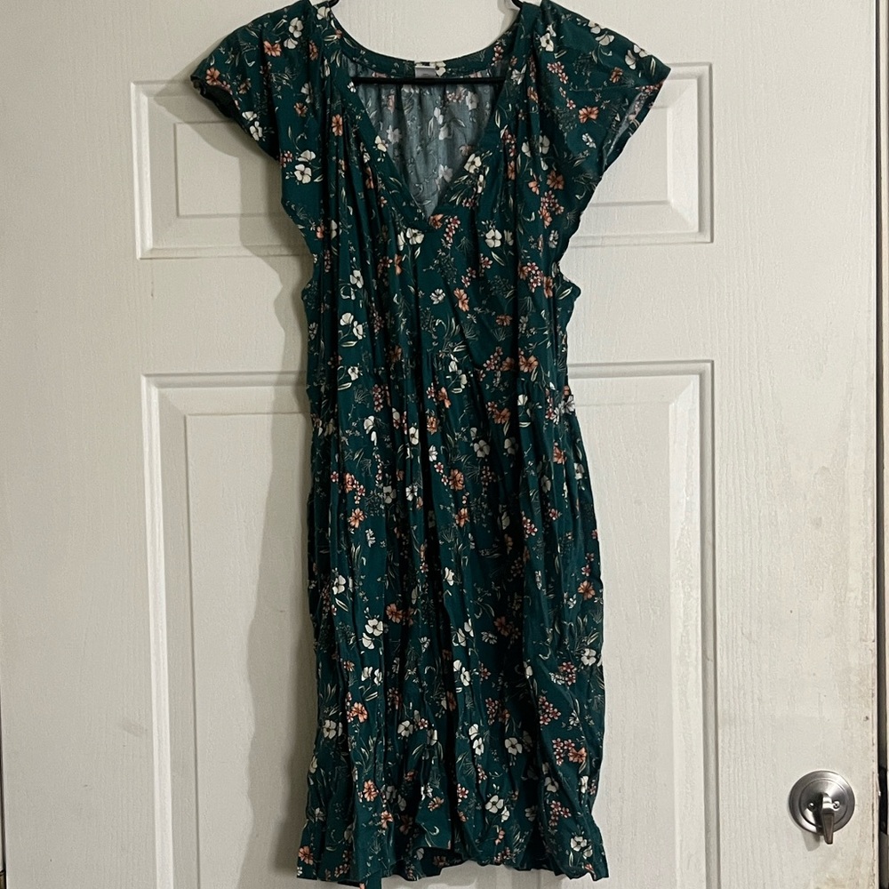 Old Navy Teal Floral Dress